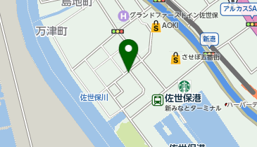 トラストパークさせぼ五番街平面駐車場の地図画像