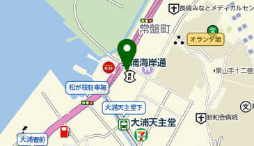 トラストパーク大浦海岸通駅前の地図画像