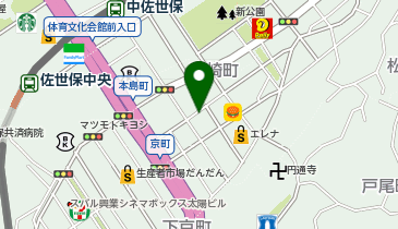 トラストパークドコモショップ佐世保京町店駐車場2の地図画像