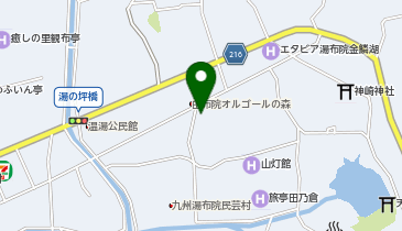 由布岳第二駐車場の地図画像