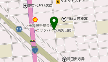 大田区東矢口パーキングの地図画像