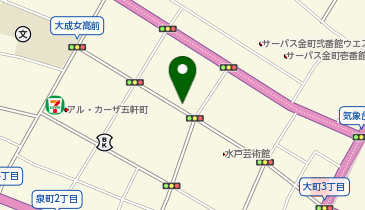 水戸市五軒町パーキングの地図画像