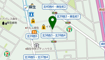 イオン札幌麻生店第3駐車場の地図画像
