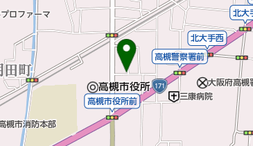 リパークワイド高槻市役所前の地図画像