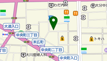 リパーク大分中央町若草公園前の地図画像
