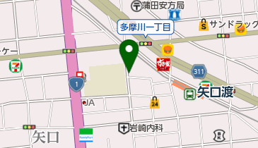 リパークワイド多摩川1丁目第3の地図画像