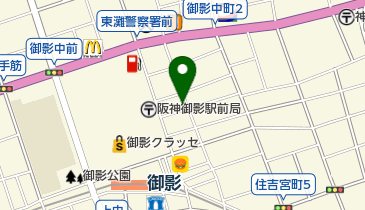リパーク神戸御影中町1丁目第2の地図画像