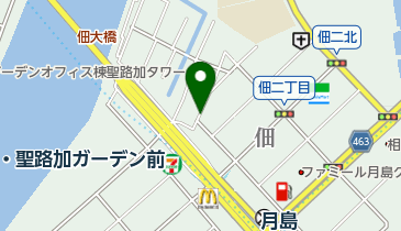 リパーク中央区佃2丁目第2の地図画像