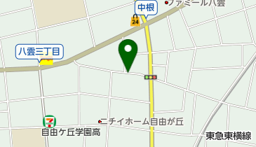 自由が丘1丁目の地図画像