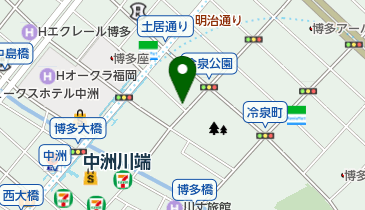 リパーク中洲川端駅南の地図画像