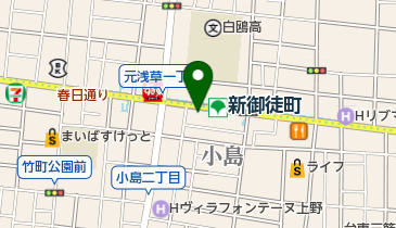 リパーク新御徒町駅前の地図画像