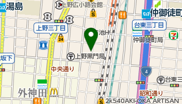 リパーク上野3丁目第5の地図画像
