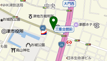 津中央郵便局駐車場の地図画像