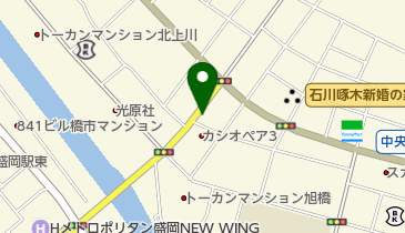 リパーク岩手銀行材木町支店の地図画像