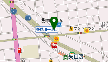 リパーク多摩川1丁目第4の地図画像