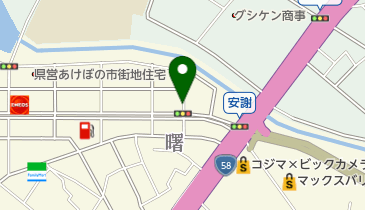 安謝郵便局駐車場の地図画像