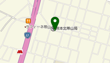 熊本帯山4丁目の地図画像