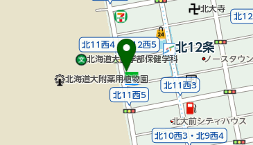 ファミリーマート北海道大学前店の地図画像