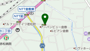 リパーク倉敷川西町第3の地図画像