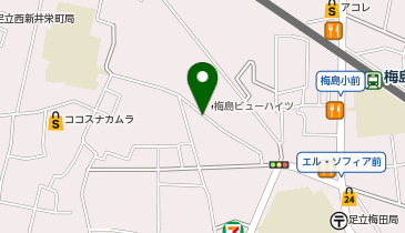 リパーク足立梅田5丁目第3の地図画像
