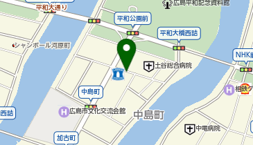 土谷総合病院・中島土谷クリニック平面駐車場の地図画像