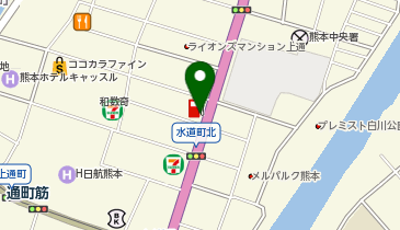 リパーク熊本水道町第2の地図画像