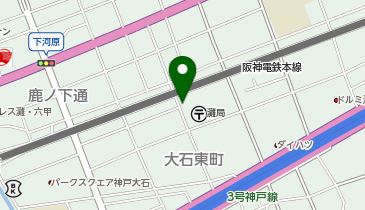 灘郵便局駐車場の地図画像