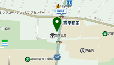 新宿北郵便局駐車場の地図画像