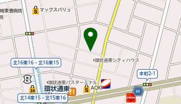 札幌北16東17第2の地図画像