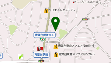 青葉台郵便局駐車場の地図画像