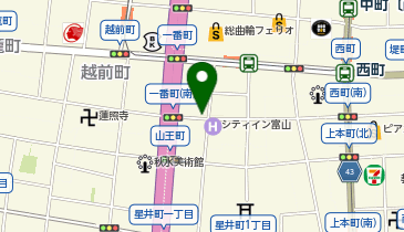 富山一番町の地図画像