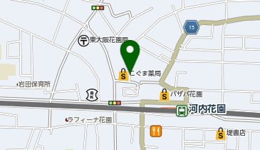 リパーク河内花園駅前第3の地図画像