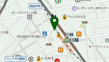 川越駅西口の地図画像