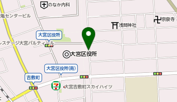 大宮浅間郵便局駐車場の地図画像