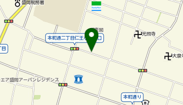 リパーク盛岡本町通2丁目の地図画像