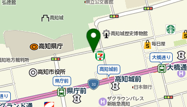 高知城前の地図画像