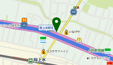 桜上水メディカルモール駐車場の地図画像