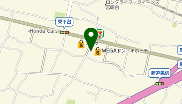 MEGAドン・キホーテ東名川崎店駐車場の地図画像