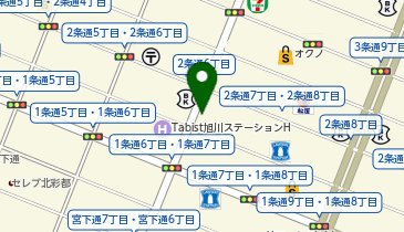 旭川2条通7丁目の地図画像