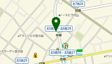 札幌北6西28の地図画像