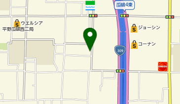 リパーク瓜破西2丁目の地図画像