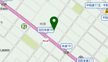 ダイソー札幌白石本通店駐車場の地図画像