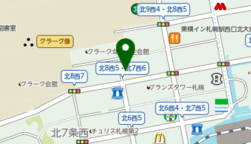 北海道大学南門の地図画像