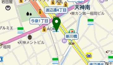【予約制】akippa Luz福岡天神駐車場【機械式/普通車】【土日祝のみ:9:00-21:00】の地図画像