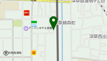 【予約制】akippa ハイカムール深草駐車場の地図画像