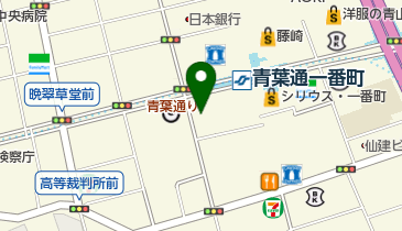 【予約制】akippa NPD仙台一番町パーキング【機械式】【利用時間:平日のみ 7:00-20:00】の地図画像