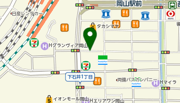 【予約制】akippa 岡山駅前ビル駐車場(4) 土日祝9:00-18:00 ※宿泊駐車の場合、別途宿泊料金を現地精算頂きますの地図画像