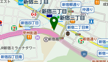 【予約制】akippa 新宿3丁目イーストビル駐車場【ご利用時間:8:00-23:00】の地図画像