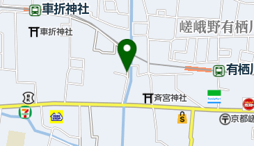 【予約制】akippa 嵯峨朝日町1丁目付近駐車場の地図画像