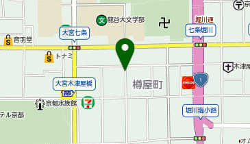 【予約制】akippa 下京区猪熊通樽屋町駐車場の地図画像